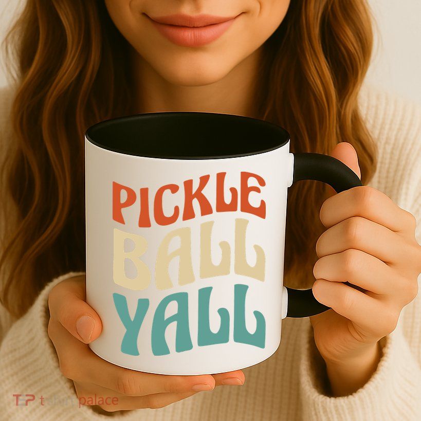 Retro Pickle Ball Yall Paddle For Team Sport Mug