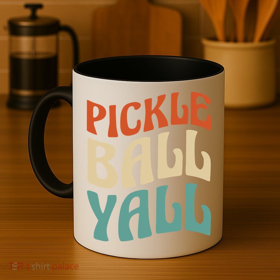 Retro Pickle Ball Yall Paddle For Team Sport Mug
