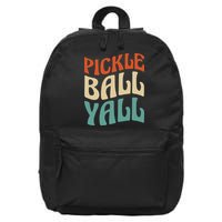 Retro Pickle Ball Yall Paddle For Team Sport 16 in Basic Backpack