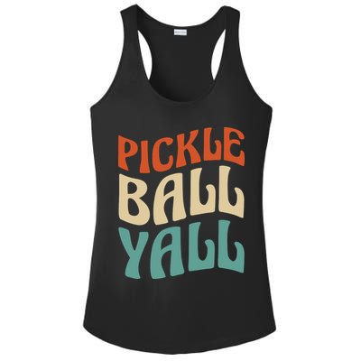 Retro Pickle Ball Yall Paddle For Team Sport Ladies PosiCharge Competitor Racerback Tank