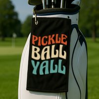 Retro Pickle Ball Yall Paddle For Team Sport Golf Towel