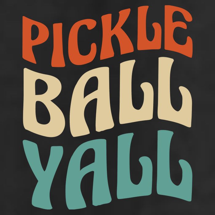 Retro Pickle Ball Yall Paddle For Team Sport Golf Towel