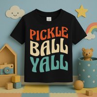 Retro Pickle Ball Yall Paddle For Team Sport Toddler T-Shirt