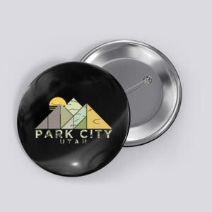 Retro Park City Utah Distressed Hiking Button