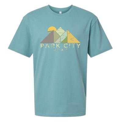 Retro Park City Utah Distressed Hiking Sueded Cloud Jersey T-Shirt