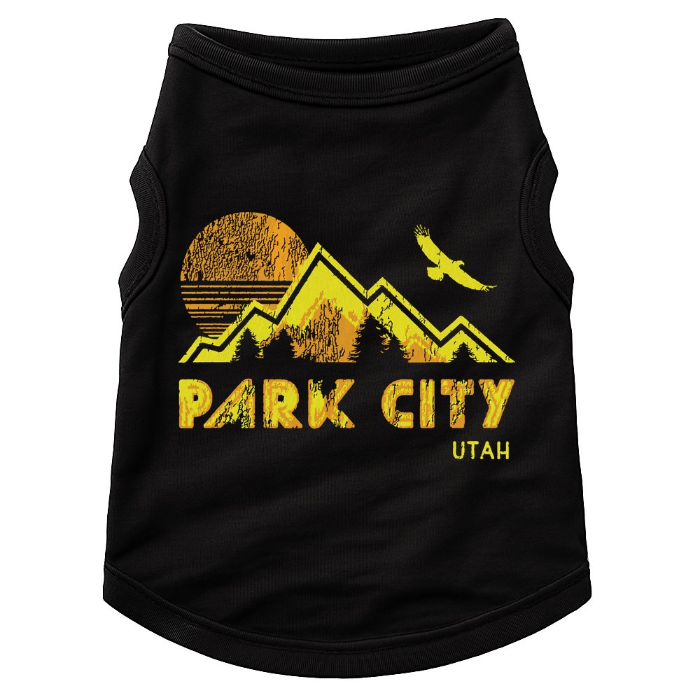 Retro Park City Utah Distressed Home Doggie Tank