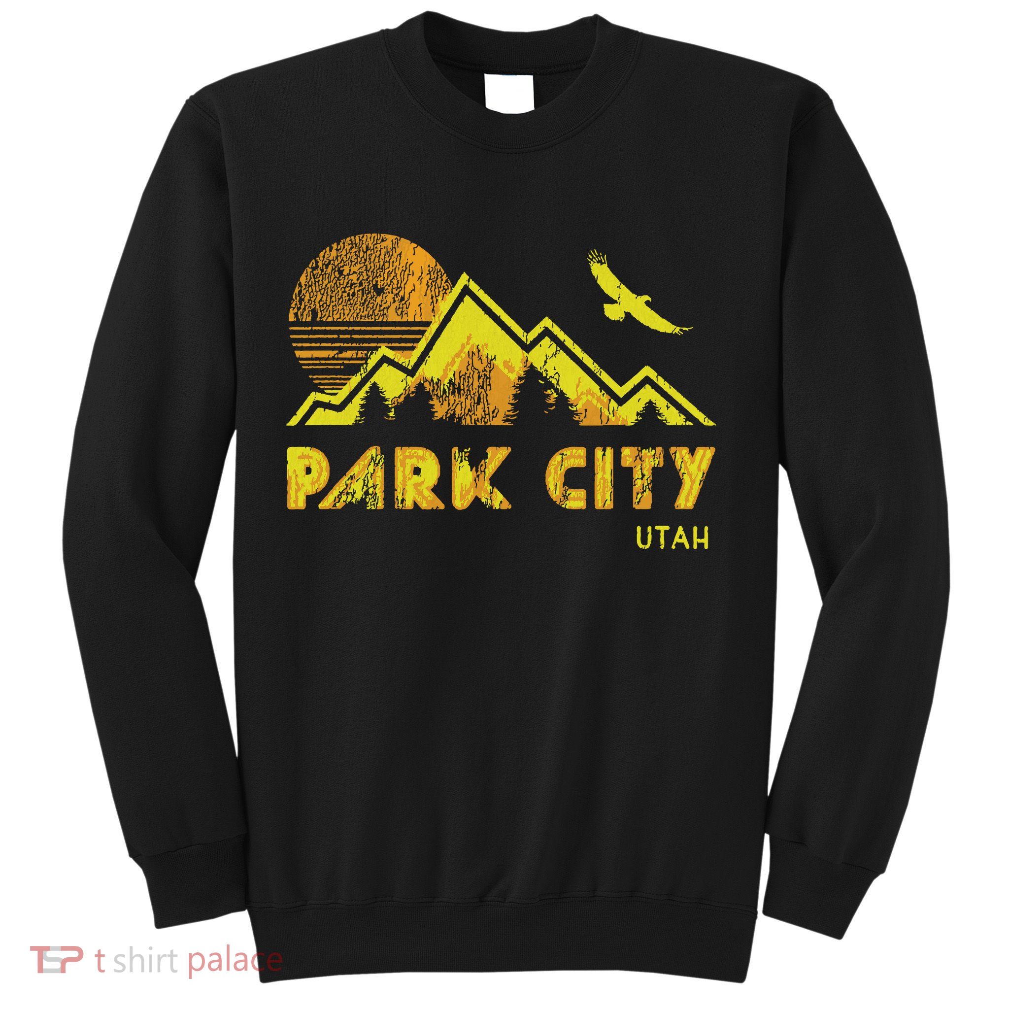 Retro Park City Utah Distressed Home Sweatshirt