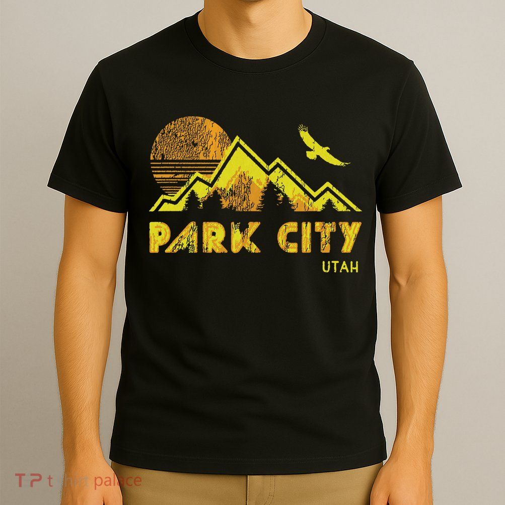 Retro Park City Utah Distressed Home T-Shirt