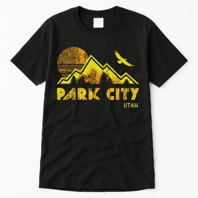 Retro Park City Utah Distressed Home Tall T-Shirt