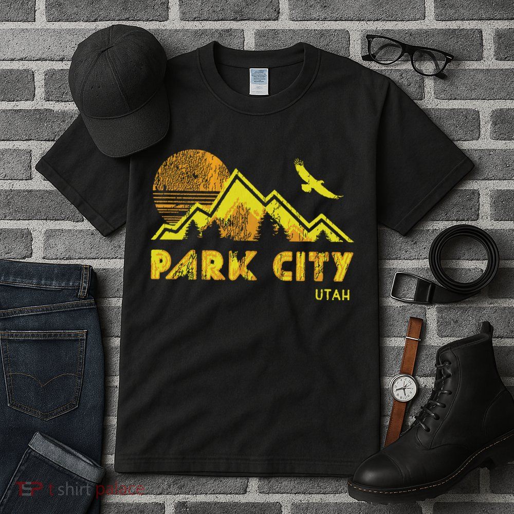 Retro Park City Utah Distressed Home Tall T-Shirt