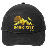 Retro Park City Utah Distressed Home 7-Panel Snapback Hat