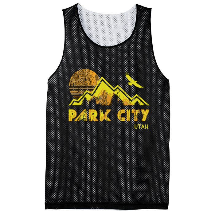 Retro Park City Utah Distressed Home Mesh Reversible Basketball Jersey Tank