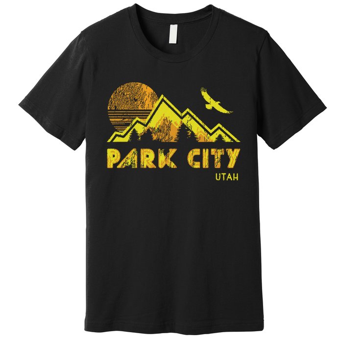 Retro Park City Utah Distressed Home Premium T-Shirt