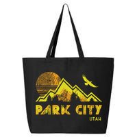 Retro Park City Utah Distressed Home 25L Jumbo Tote