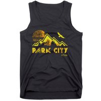 Retro Park City Utah Distressed Home Tank Top