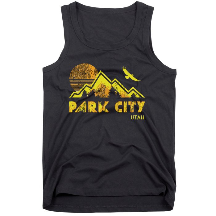 Retro Park City Utah Distressed Home Tank Top