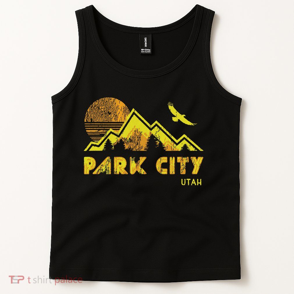 Retro Park City Utah Distressed Home Tank Top