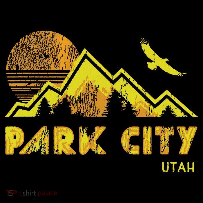 Retro Park City Utah Distressed Home Womens T-Shirt