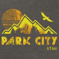 Retro Park City Utah Distressed Home Cotton Canvas Backpack
