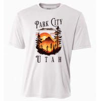 Retro Park City Utah National Park Mountains Nature Camping Cooling Performance Crew T-Shirt