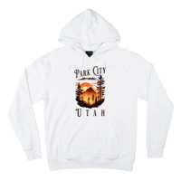 Retro Park City Utah National Park Mountains Nature Camping Hoodie