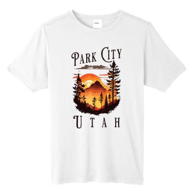 Retro Park City Utah National Park Mountains Nature Camping Tall Fusion ChromaSoft Performance T-Shirt