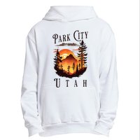 Retro Park City Utah National Park Mountains Nature Camping Urban Pullover Hoodie