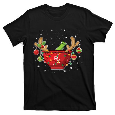 Reindeer Pharmacy Christmas Lights Pharmacy Life T-Shirt