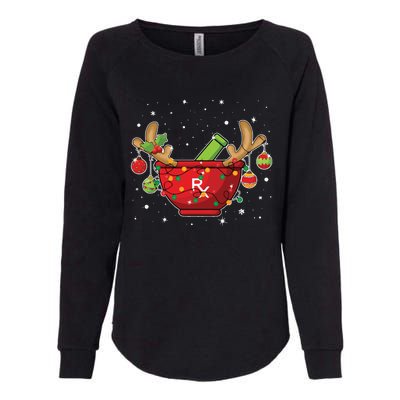 Reindeer Pharmacy Christmas Lights Pharmacy Life Womens California Wash Sweatshirt