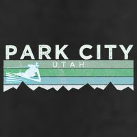 Retro Park City Utah Distressed Skiing Hat