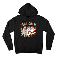 Retro Peds Crew Christmas Pediatric Nurse Nursing Group Hoodie