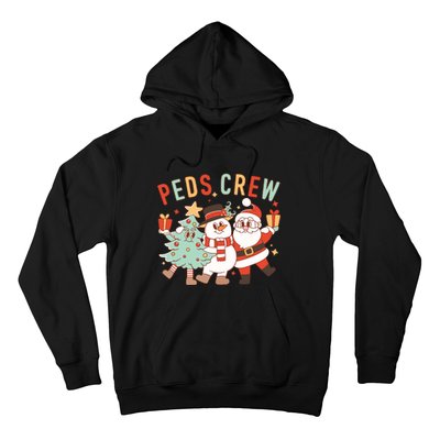 Retro Peds Crew Christmas Pediatric Nurse Nursing Group Hoodie