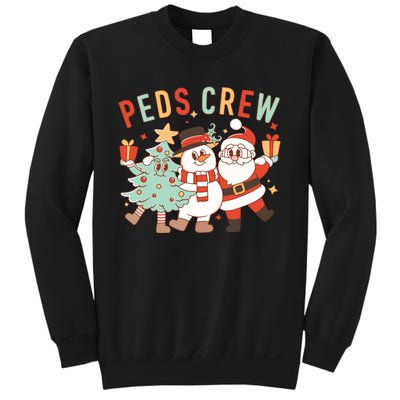 Retro Peds Crew Christmas Pediatric Nurse Nursing Group Sweatshirt