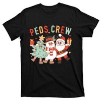 Retro Peds Crew Christmas Pediatric Nurse Nursing Group T-Shirt