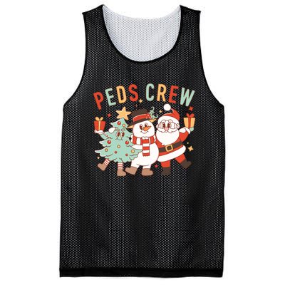 Retro Peds Crew Christmas Pediatric Nurse Nursing Group Mesh Reversible Basketball Jersey Tank