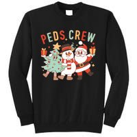 Retro Peds Crew Christmas Pediatric Nurse Nursing Group Tall Sweatshirt