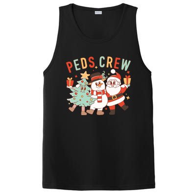 Retro Peds Crew Christmas Pediatric Nurse Nursing Group PosiCharge Competitor Tank