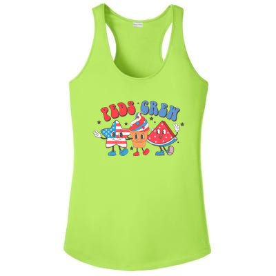 Retro Peds Crew 4th Of July Peds Pediatric Nurse Wo Ladies PosiCharge Competitor Racerback Tank