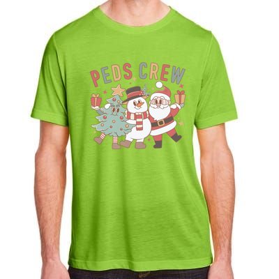 Retro Peds Crew Christmas Pediatric Nurse Nursing Group Gift Adult ChromaSoft Performance T-Shirt