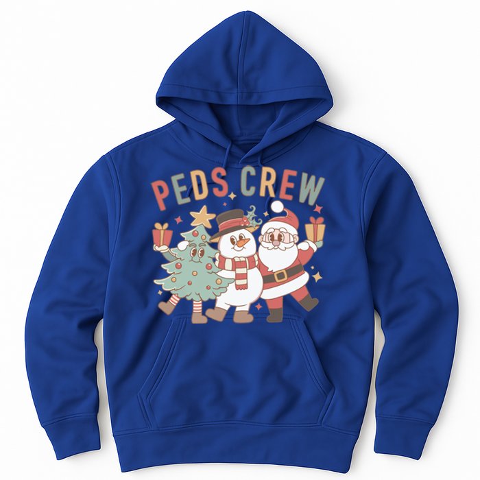 Retro Peds Crew Christmas Pediatric Nurse Nursing Group Gift Hoodie