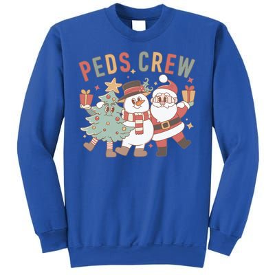 Retro Peds Crew Christmas Pediatric Nurse Nursing Group Gift Sweatshirt