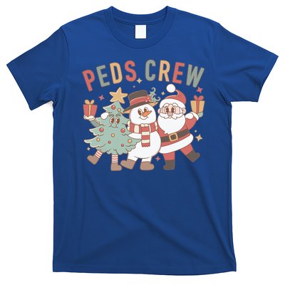 Retro Peds Crew Christmas Pediatric Nurse Nursing Group Gift T-Shirt