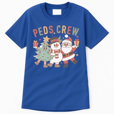 Retro Peds Crew Christmas Pediatric Nurse Nursing Group Gift Tall T-Shirt