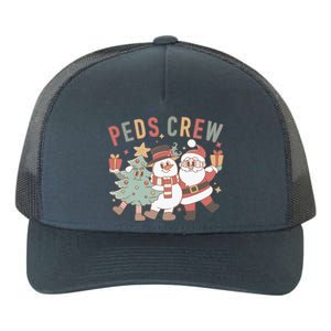 Retro Peds Crew Christmas Pediatric Nurse Nursing Group Gift Yupoong Adult 5-Panel Trucker Hat