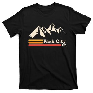 Retro Park City Utah Mountains Ski T-Shirt