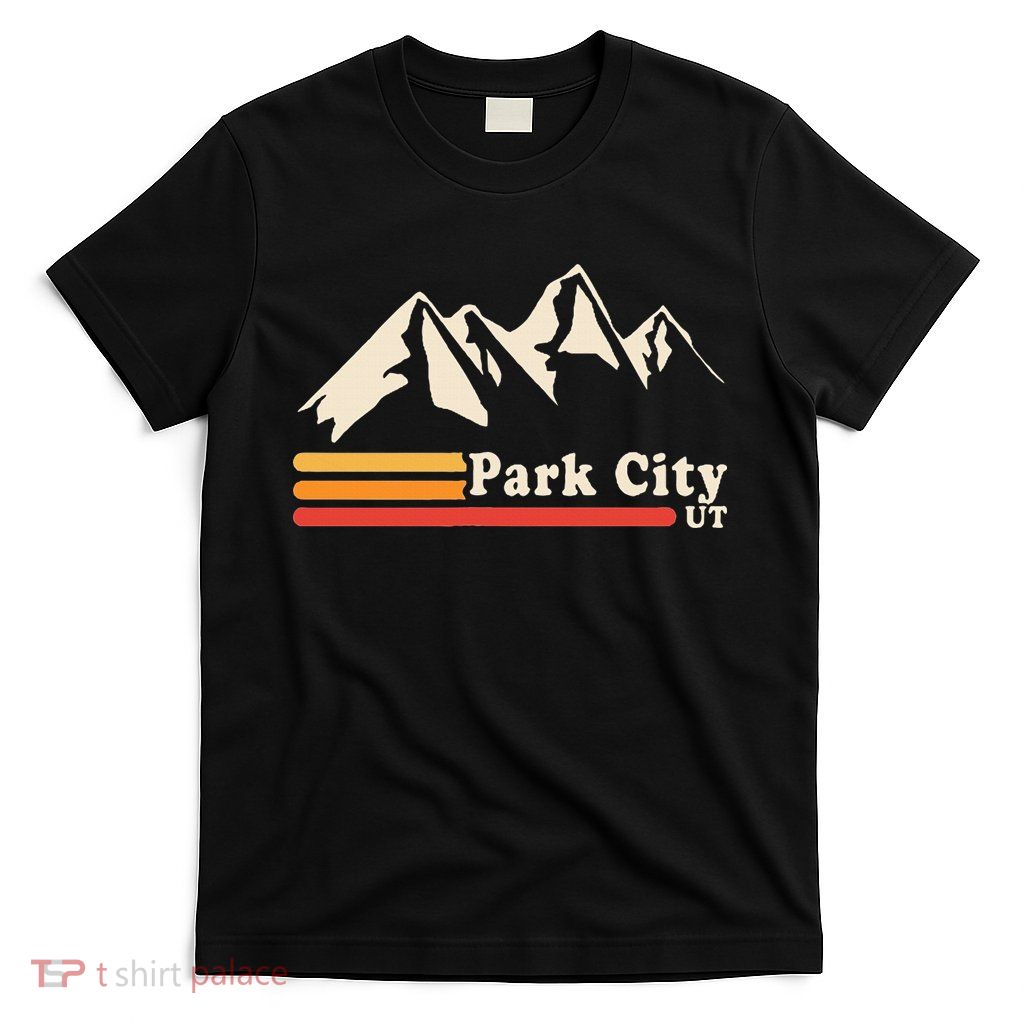 Retro Park City Utah Mountains Ski T-Shirt