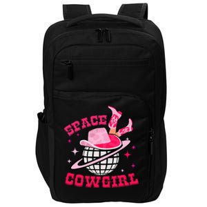 Retro Pink Cowhide Disco Space Cowgirl Western Impact Tech Backpack