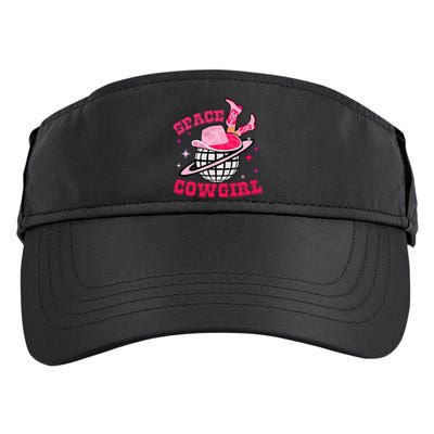 Retro Pink Cowhide Disco Space Cowgirl Western Adult Drive Performance Visor