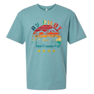 RV Pilot Camping Funny Vintage Motorhome Travel Vacation Sueded Cloud Jersey T-Shirt