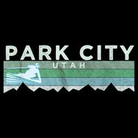 Retro Park City, Utah Distressed Skiing Long Sleeve Shirt